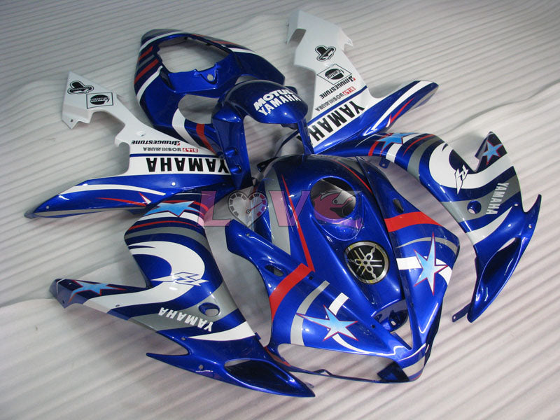 FIAT MOTUL - Blue White Fairings and Bodywork For 2004-2006 YZF-R1 #LF3688