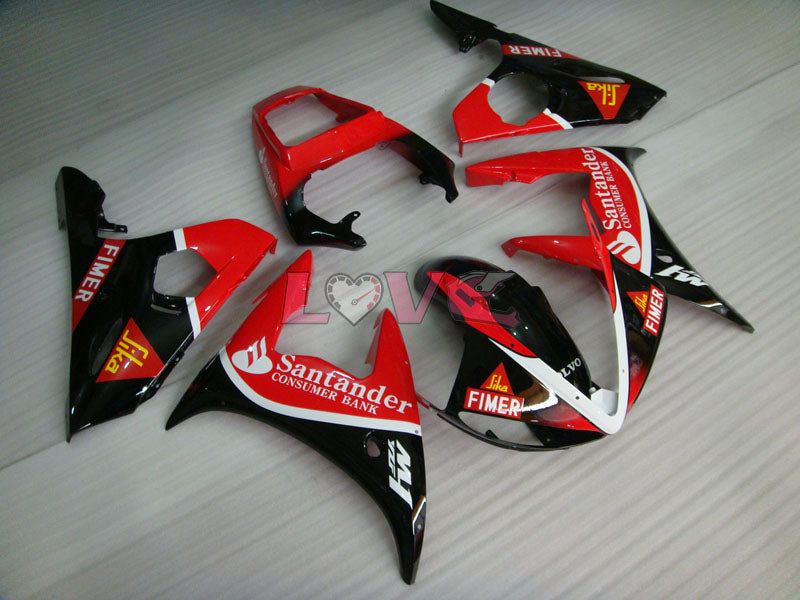 Santander - Red Black Fairings and Bodywork For 2003-2004 YZF-R6 #LF6902