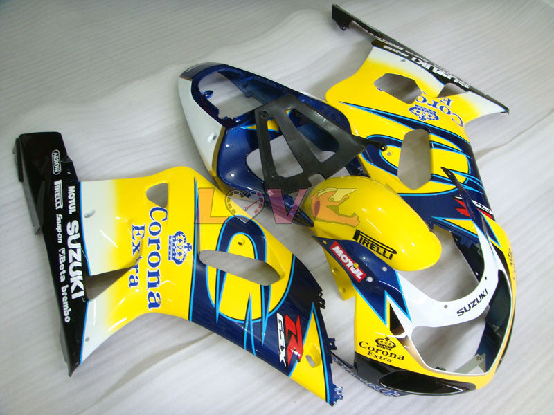 Corona - Yellow Blue Fairings and Bodywork For 2000-2002 GSX-R1000 #LF4144