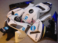 Konica Minolta - White Black Fairings and Bodywork For 2005-2006 CBR600RR #LF7563