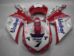 Unibat - Red White Fairings and Bodywork For 2007-2009 1098 #LF3138