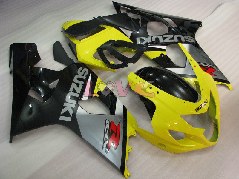Factory Style - Yellow Silver Fairings and Bodywork For 2004-2005 GSX-R600 #LF6628