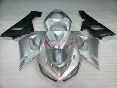 Factory Style - Black Silver Fairings and Bodywork For 2005-2006 NINJA ZX-6R #LF6012
