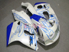 Flame - Blue White Fairings and Bodywork For 1997-2000 GSX-R600 #LF4967