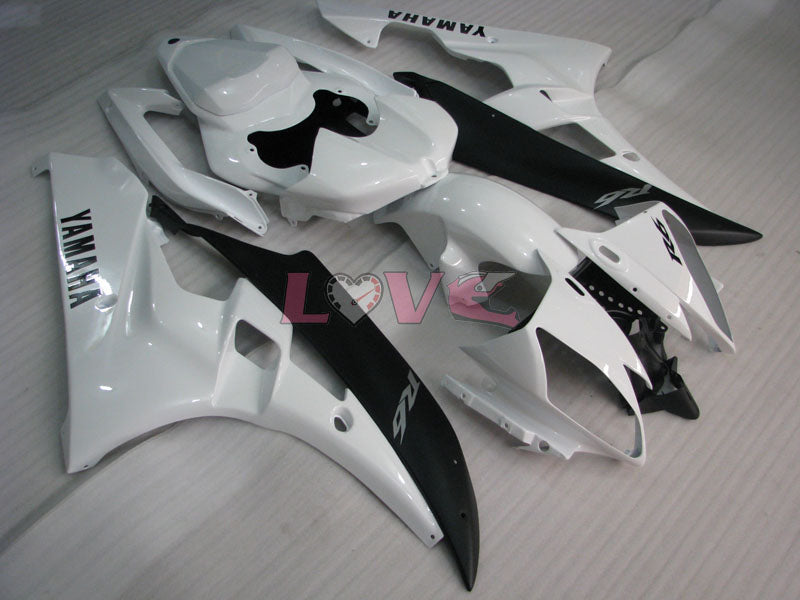 Factory Style - White Black Fairings and Bodywork For 2006-2007 YZF-R6 #LF3474