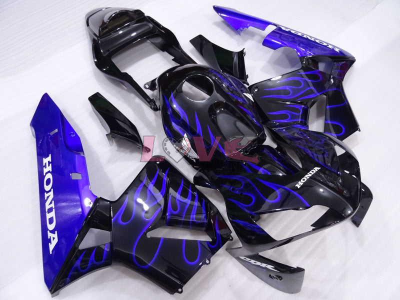 Flame - Blue Black Fairings and Bodywork For 2003-2004 CBR600RR #LF4463