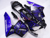 Flame - Blue Black Fairings and Bodywork For 2003-2004 CBR600RR #LF4463