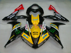 Monster MOTUL - Yellow Black Fairings and Bodywork For 2004-2006 YZF-R1 #LF6996