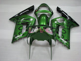 Flame - Green Black Fairings and Bodywork For 2003-2004 NINJA ZX-6R #LF3321