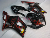 Flame - Red Black Fairings and Bodywork For 2003-2004 GSX-R1000 #LF6028