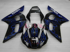 Flame - Blue Black Fairings and Bodywork For 1998-2002 YZF-R6 #LF3351