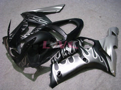 Flame - Blue Silver Fairings and Bodywork For 2003-2004 NINJA ZX-6R #LF6065