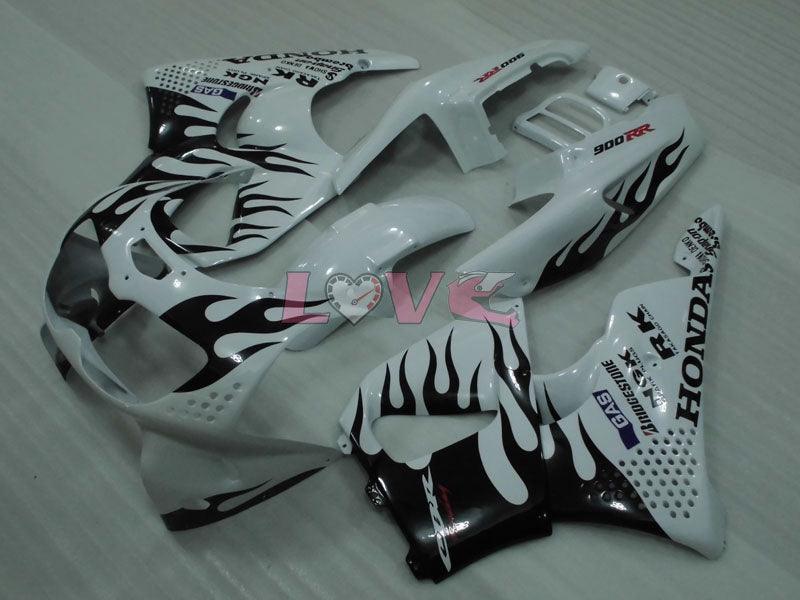 Flame - White Black Fairings and Bodywork For 1994-1995 CBR900RR #LF3015