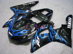 Flame - Black Silver Fairings and Bodywork For 1998-1999 YZF-R1 #LF7091