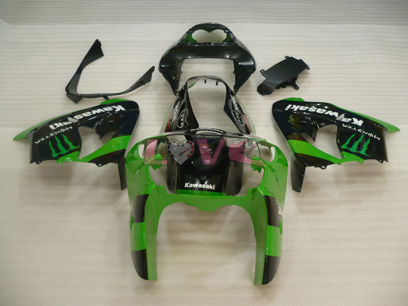 Monster - Green Black Fairings and Bodywork For 2002-2003 NINJA ZX-9R #LF4896