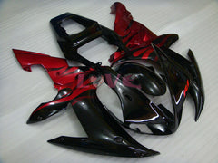 Flame - Red Black Fairings and Bodywork For 2002-2003 YZF-R1 #LF3593