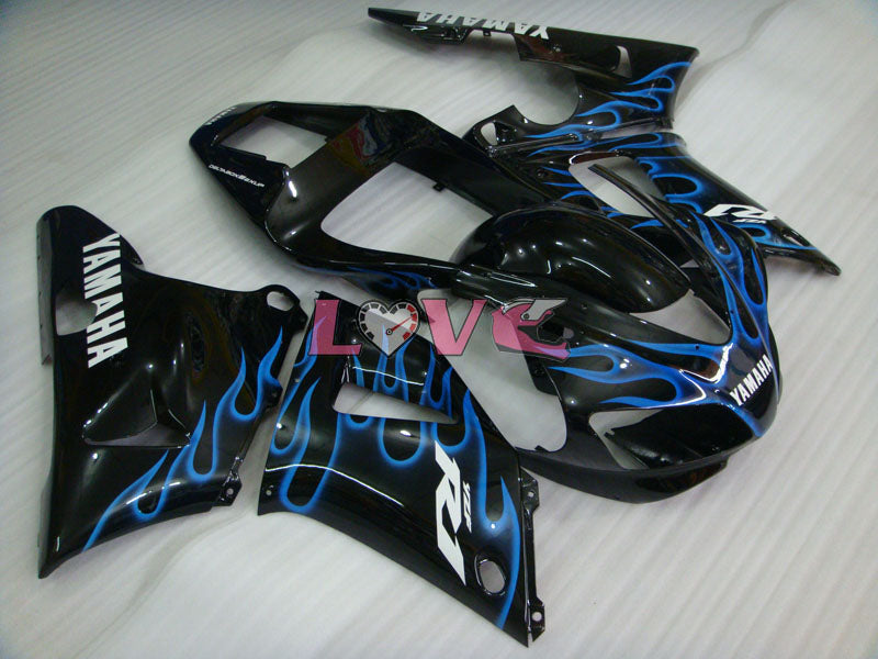 Flame - Blue Black Fairings and Bodywork For 1998-1999 YZF-R1 #LF7089