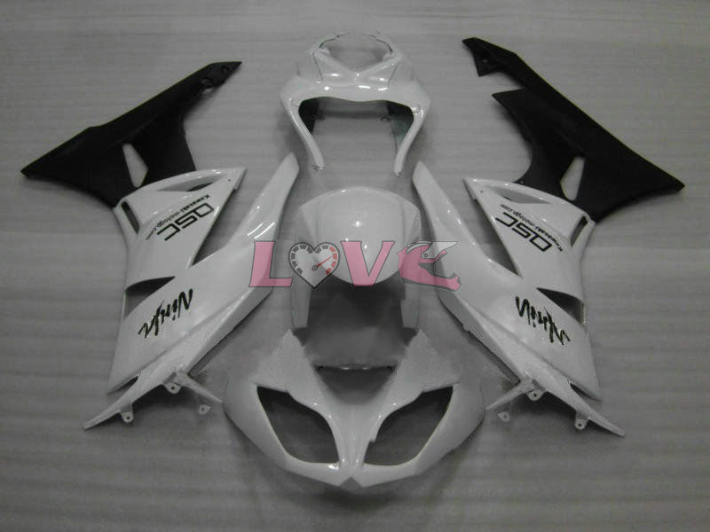 Factory Style - White Black Fairings and Bodywork For 2009-2012 NINJA ZX-6R #LF5886