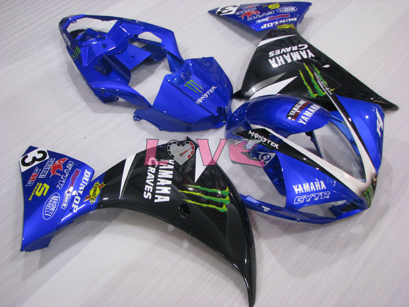 Monster - Blue Black Fairings and Bodywork For 2009-2011 YZF-R1 #LF3651