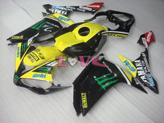 Monster - Yellow Black Fairings and Bodywork For 2007-2008 YZF-R1 #LF3677