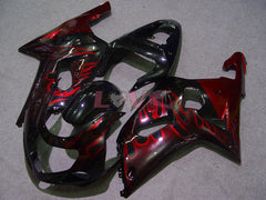 Flame - Red Black Fairings and Bodywork For 2000-2003 GSX-R750 #LF6779