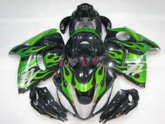 Flame - Green Black Fairings and Bodywork For 2008-2020 Hayabusa #LF3775