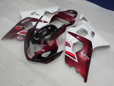 Factory Style - Red wine White Fairings and Bodywork For 2004-2005 GSX-R600 #LF4120
