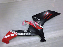 Monster - Red Black Matte Fairings and Bodywork For 2007-2008 YZF-R1 #LF3671