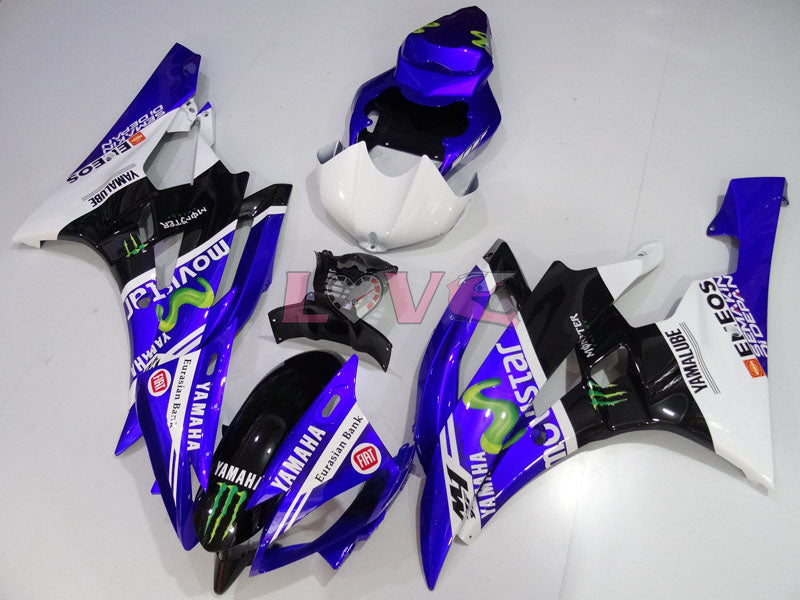 Monster - Blue White Black Fairings and Bodywork For 2006-2007 YZF-R6 #LF3451