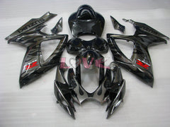 Flame - Black Silver Fairings and Bodywork For 2006-2007 GSX-R600 #LF6354