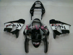 West - White Black Fairings and Bodywork For 2000-2001 NINJA ZX-9R #LF4898