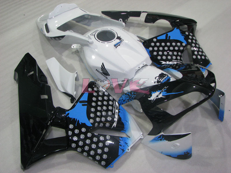 Customize - White Black Fairings and Bodywork For 2003-2004 CBR600RR #LF4469