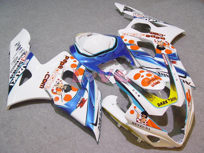 Dark Dog MOTUL - Blue White Fairings and Bodywork For 2005-2006 GSX-R1000 #LF5911