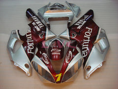 Fortuna - Red Silver Fairings and Bodywork For 2000-2001 YZF-R1 #LF7061