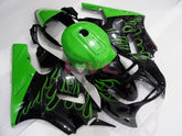 Flame - Green Black Fairings and Bodywork For 2000-2001 NINJA ZX-12R #LF4890