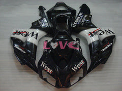 West - White Black Fairings and Bodywork For 2006-2007 CBR1000RR #LF7177