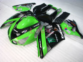 Monster - Green Black Fairings and Bodywork For 2006-2011 NINJA ZX-14R #LF5843