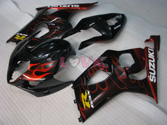 Flame - Red Black Fairings and Bodywork For 2003-2004 GSX-R1000 #LF6028