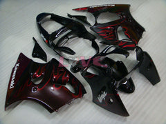 Flame - Orange Black Fairings and Bodywork For 2000-2002 NINJA ZX-6R #LF6147
