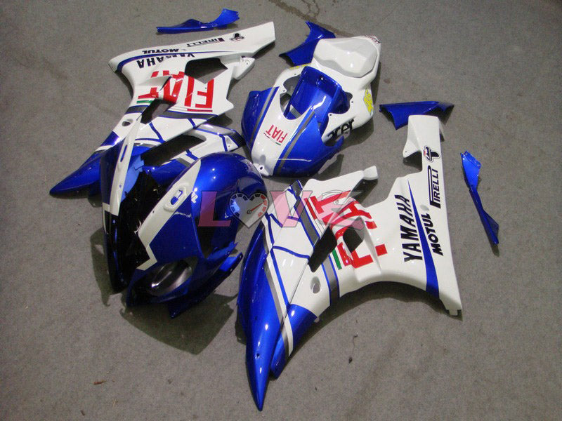 FIAT MOTUL - Blue White Fairings and Bodywork For 2006-2007 YZF-R6 #LF6895