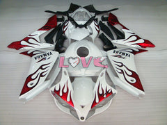 Sun - Red White Fairings and Bodywork For 2007-2008 YZF-R1 #LF3672
