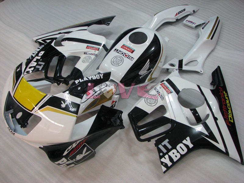 PlayBoy - White Black Fairings and Bodywork For 1997-1998 CBR600F3 #LF4524