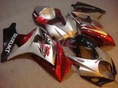 Factory Style - Red Silver Fairings and Bodywork For 2007-2008 GSX-R1000 #LF5735