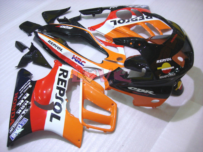 Repsol - Orange Black Fairings and Bodywork For 1995-1996 CBR600F3 #LF5173