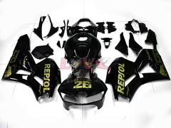 Factory Style - Black Gold Matte Fairings and Bodywork For 2013-2020 CBR600RR #LF7874