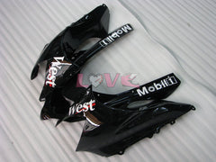 West - White Black Fairings and Bodywork For 2004-2005 NINJA ZX-10R #LF6307