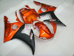 Factory Style - Orange Black Matte Fairings and Bodywork For 2003-2004 YZF-R6 #LF6907