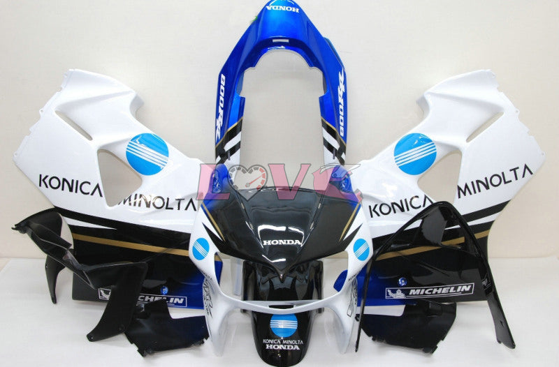 Konica Minolta MICHELIN - White Black Fairings and Bodywork For 1998-2001 VFR800 #LF5044
