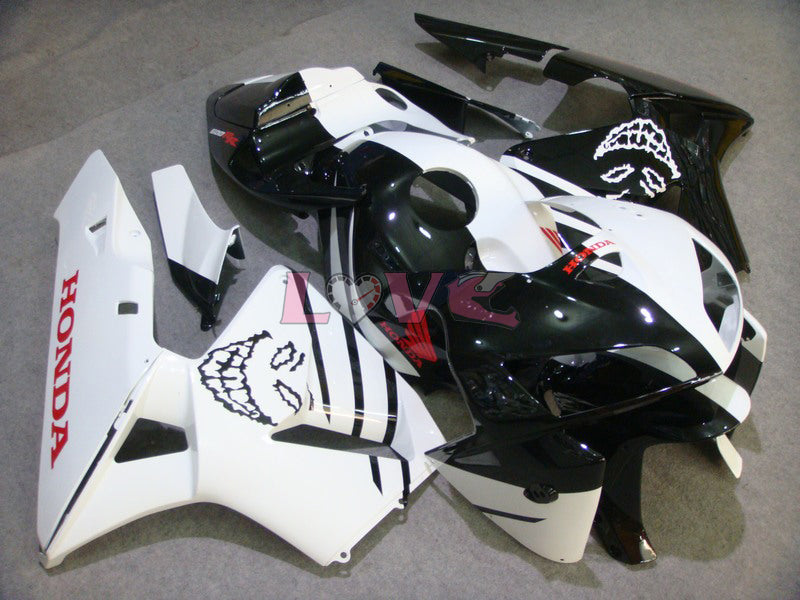 Skull - White Black Fairings and Bodywork For 2005-2006 CBR600RR #LF7475