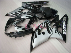 Flame - White Black Fairings and Bodywork For 2005-2006 GSX-R1000 #LF5896